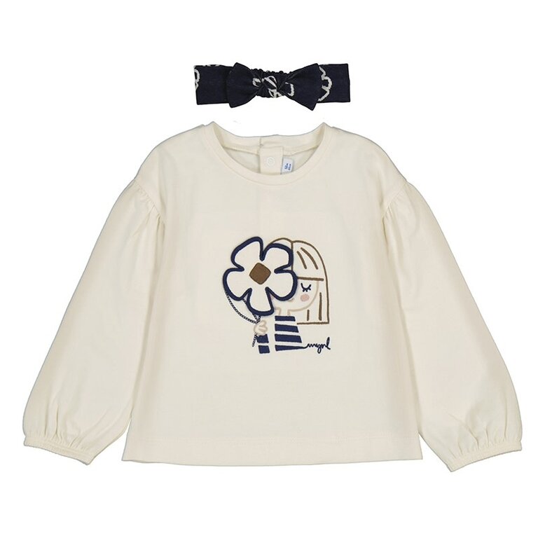 Mayoral Mayoral L/s t-shirt w/ headpiece - Macchiato