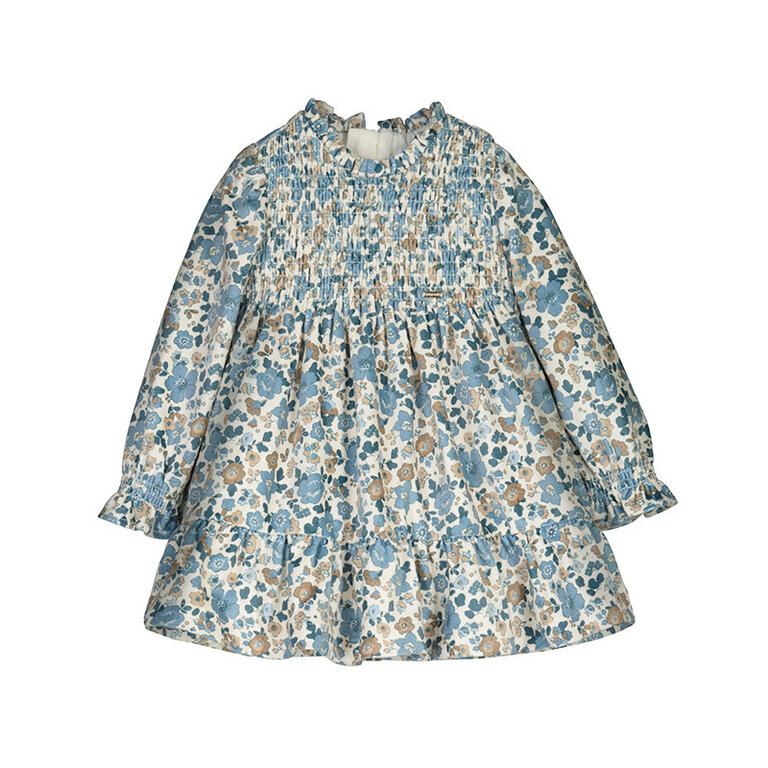 Mayoral Mayoral Printed velvet dress - Blue bell