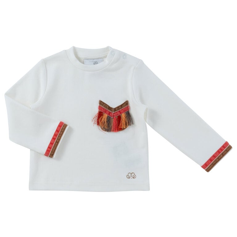 Natini Natini T-shirt Ruffle - Offwhite