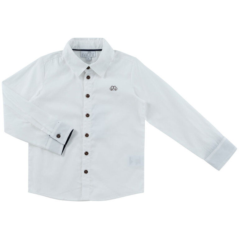 Natini Natini Shirt Caspar - White/Dark Blue