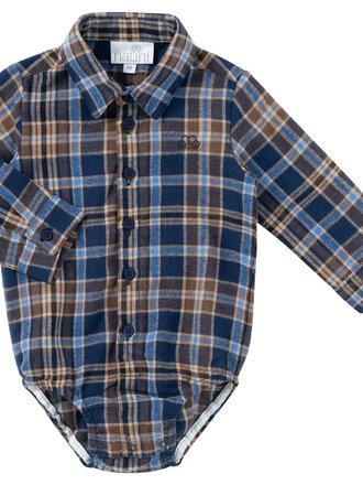 Natini Natini Shirt Square Arthur - Blue/brown