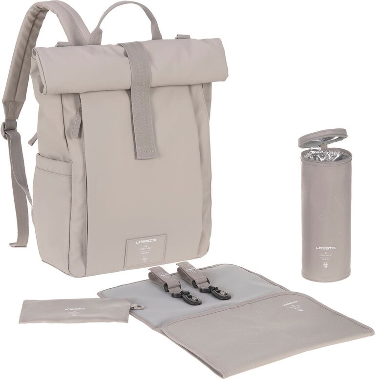 Lassig Laessig Rolltop Backpack - Taupe