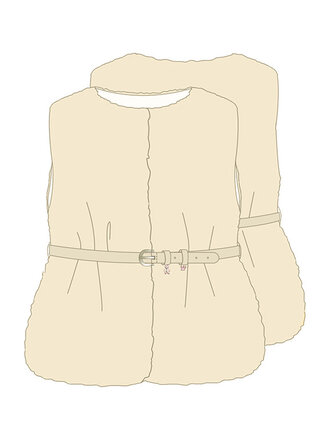 Mayoral Mayoral Fur vest with belt - Sand