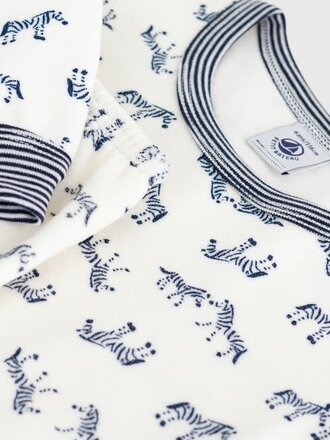 Petit Bateau Petit Bateau Pyjama fluweel - Zebra