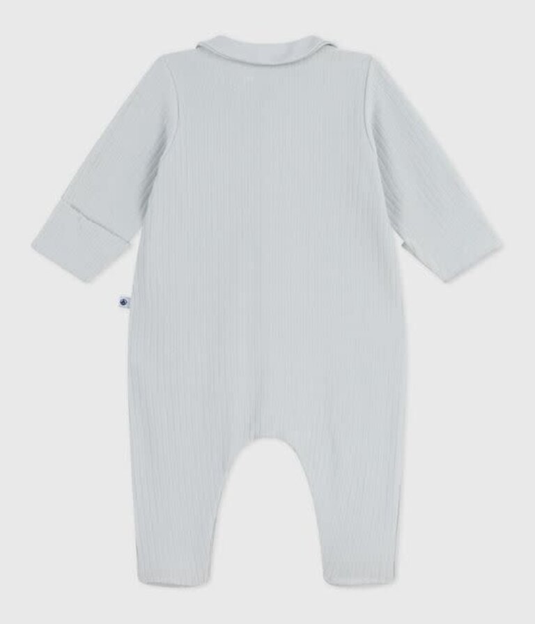 Petit Bateau Petit Bateau Pyjama Fluwelen - Blue Hart