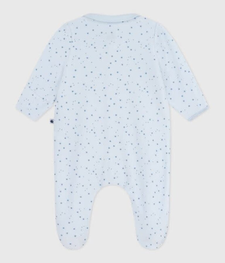 Petit Bateau Petit Bateau Pyjama Fluwelen - Blue star