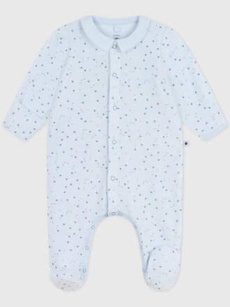 Petit Bateau Petit Bateau Pyjama Fluwelen - Blue star