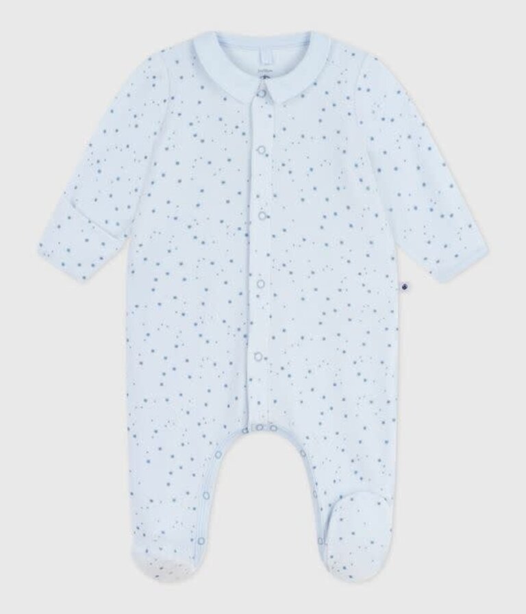 Petit Bateau Petit Bateau Pyjama Fluwelen - Blue star