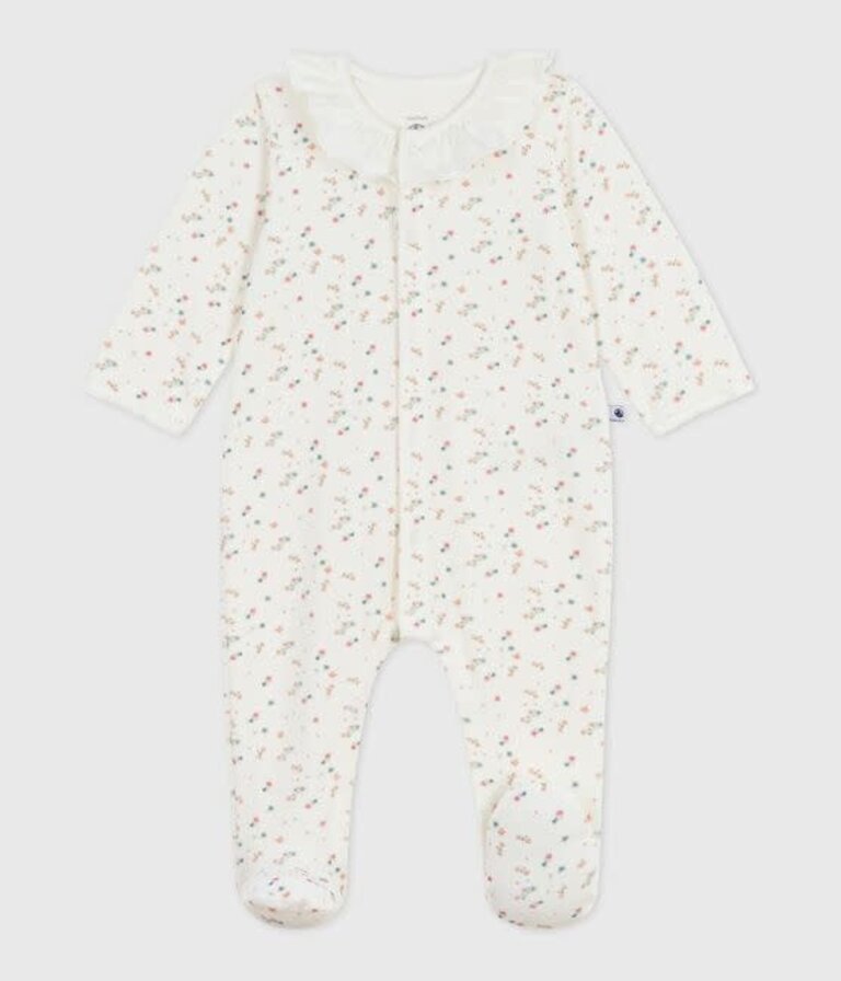 Petit Bateau Petit Bateau Pyjama Fluwelen - Flower