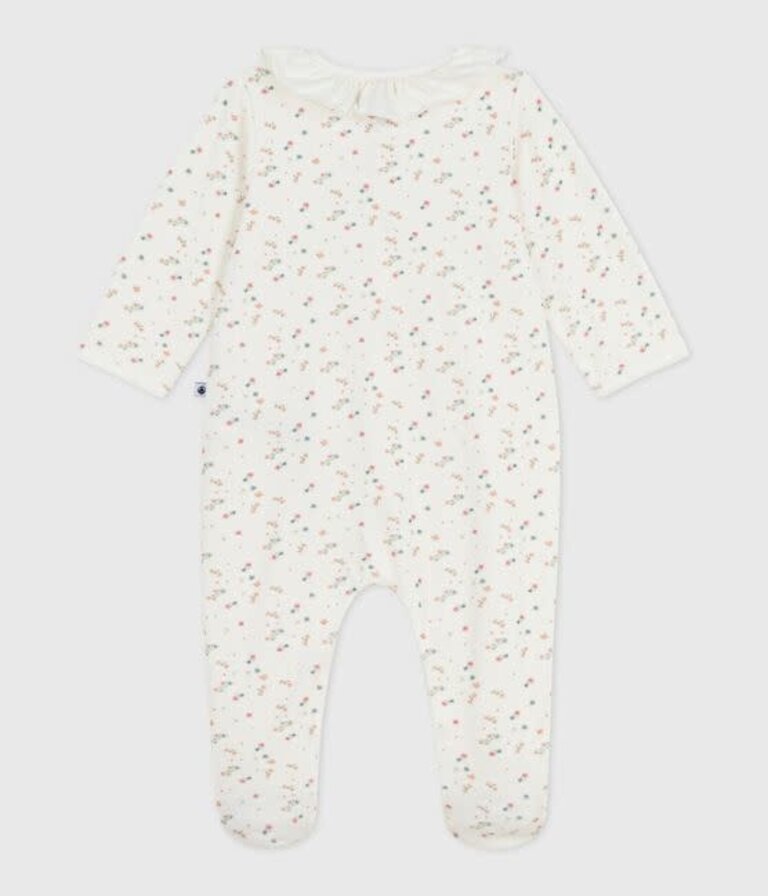 Petit Bateau Petit Bateau Pyjama Fluwelen - Flower