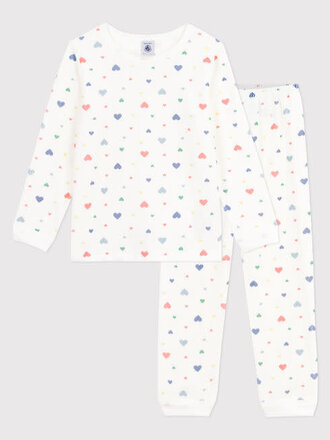 Petit Bateau Petit Bateau Pyjama fluweel - Hart