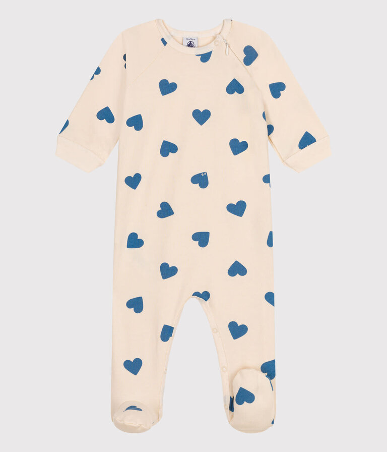 Petit Bateau Petit Bateau Pyjama - Blauwe hartjes