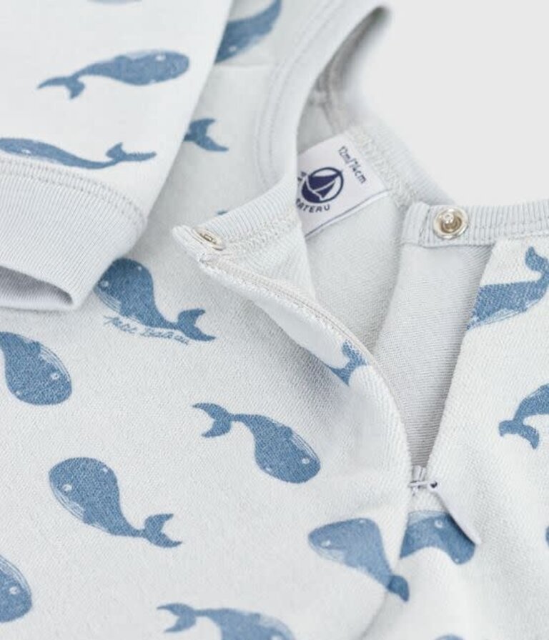 Petit Bateau Petit Bateau Pyjama fluwelen - Walvis