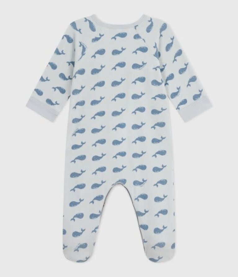 Petit Bateau Petit Bateau Pyjama fluwelen - Walvis