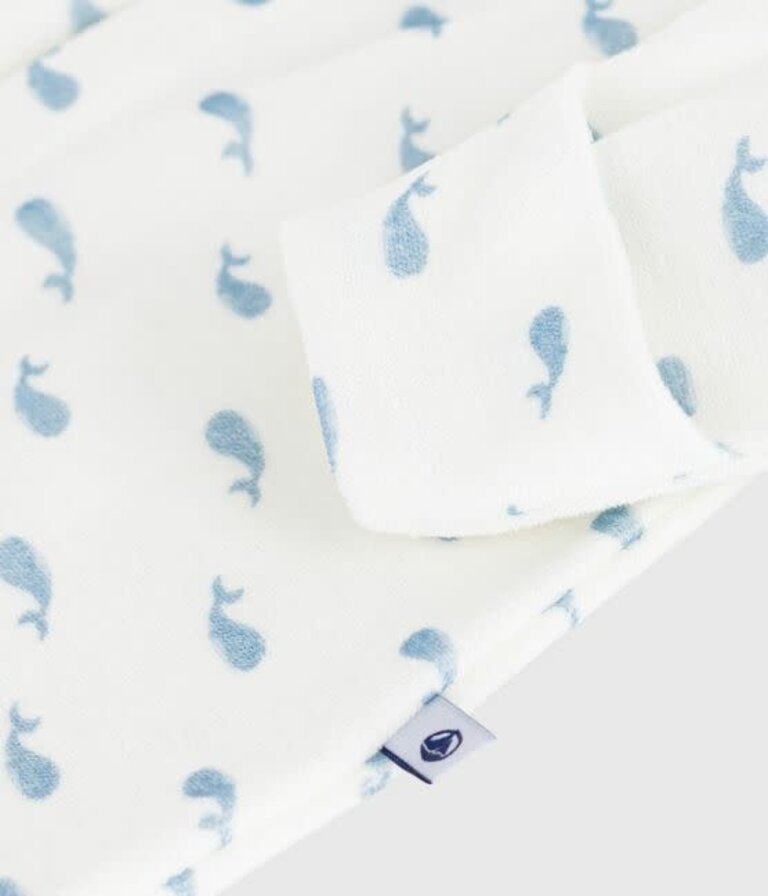 Petit Bateau Petit Bateau Pyjama Fluwelen - Walvis