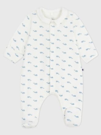 Petit Bateau Petit Bateau Pyjama Fluwelen - Walvis