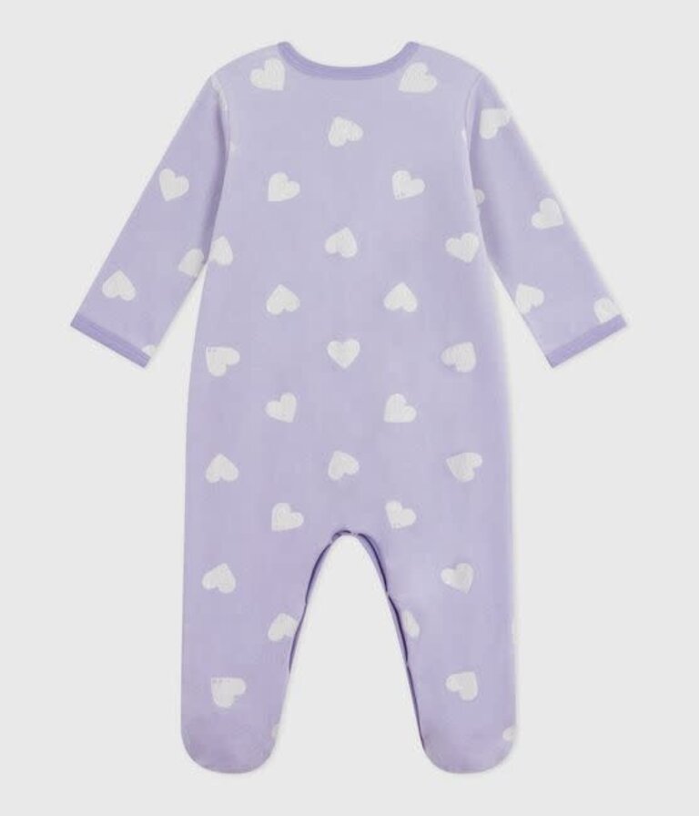 Petit Bateau Petit Bateau Pyjama Fluwelen - Lila