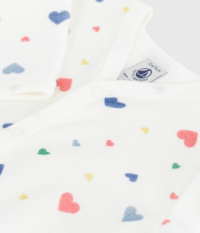 Petit Bateau Petit Bateau Pyjama Fluwelen - Hartjes