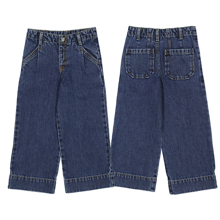 Mayoral Mayoral Wide leg denim pants - Dark
