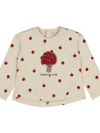 Mayoral Mayoral Printed L/s t-shirt - Almond