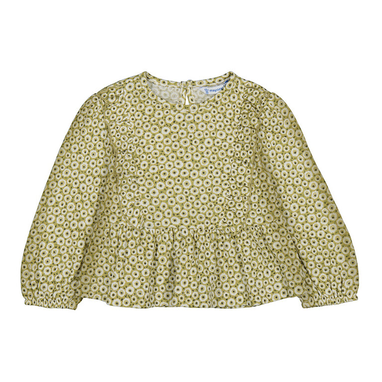 Mayoral Mayoral Bambula knit print blouse - Oil