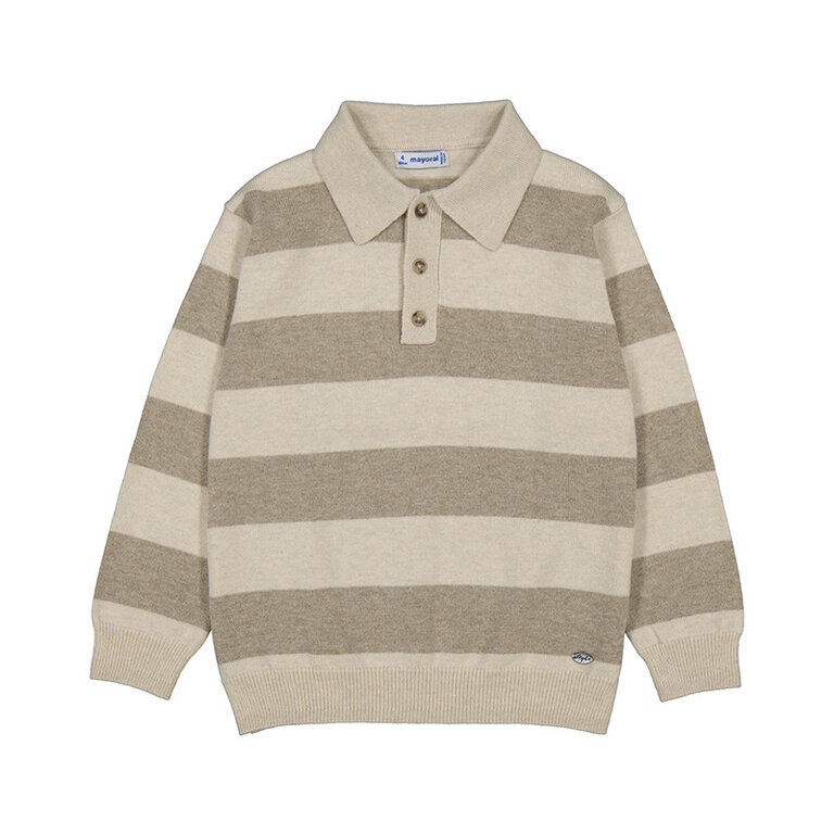 Mayoral Mayoral L/s knit polo - H. Mole