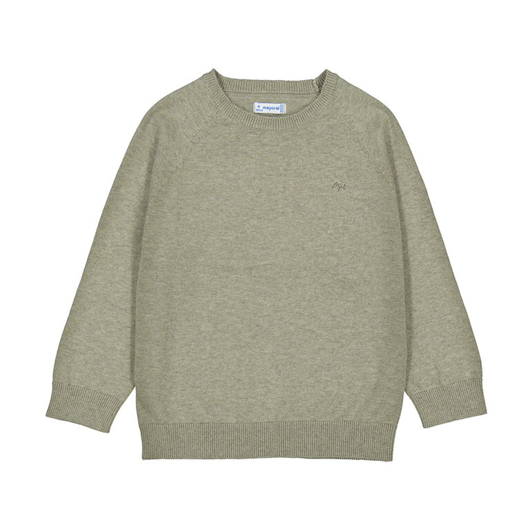 Mayoral Mayoral Basic cotton jumper w/round - Pistachio