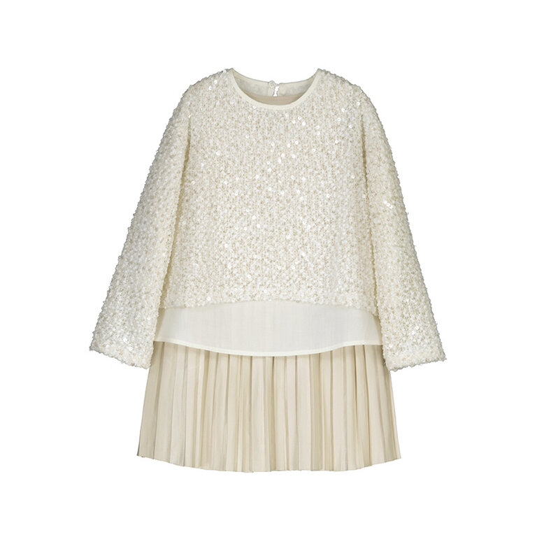 Mayoral Mayoral Sequin combined dress - Sand