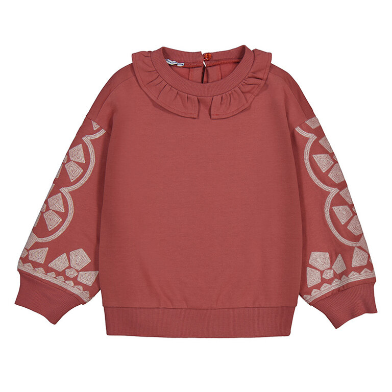 Mayoral Mayoral Ruffled collar pullover - Dark red