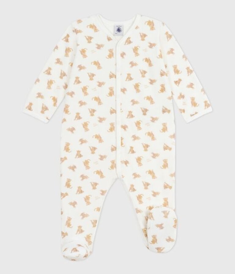 Petit Bateau Petit Bateau Pyjama velours - Leopard