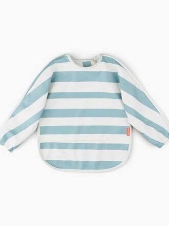 Done By deer Donebydeer Sleeved bibs - Blue stripes