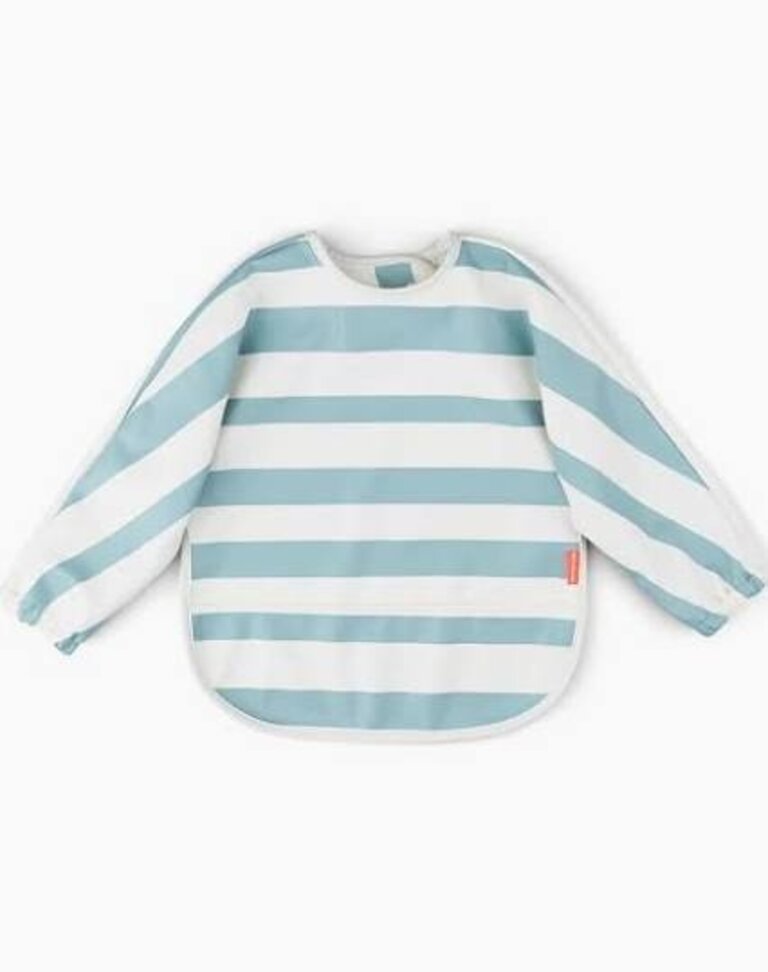 Done By deer Donebydeer Sleeved bibs - Blue stripes