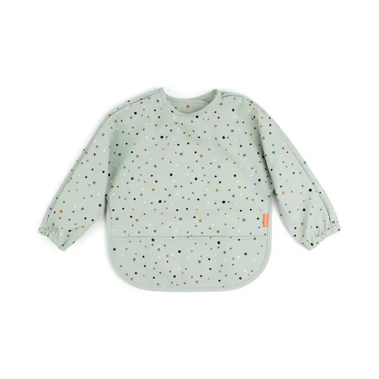 Done By deer Donebydeer Sleeved bibs - Green dotted