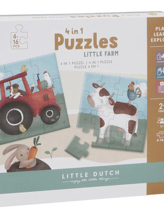 Little Dutch Little Dutch Puzzel 4in1