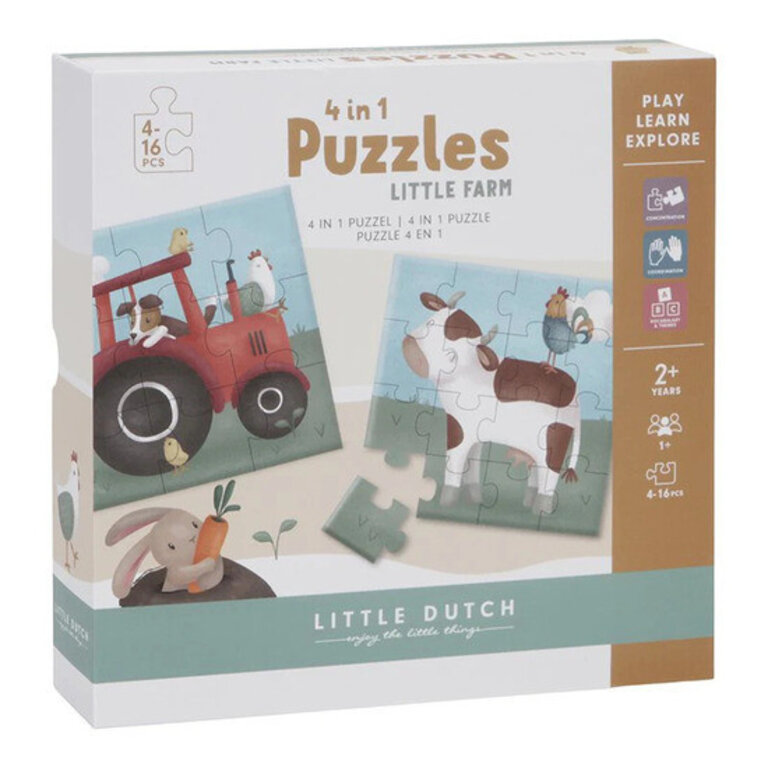 Little Dutch Little Dutch Puzzel 4in1