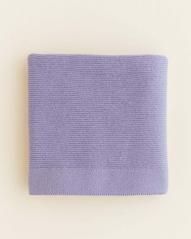 Hvid Hvid Blanket - Lilac
