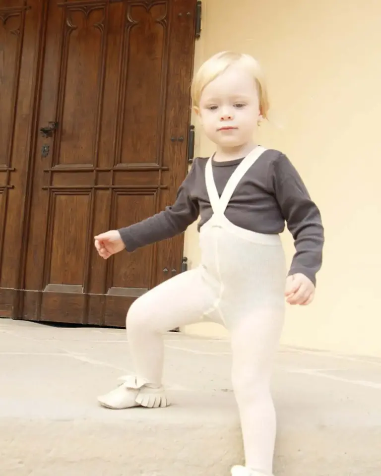 Silas Silas Footed Cotton Tights - Cream blend