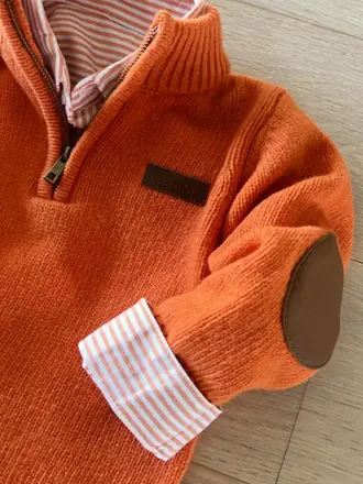 Natini Natini Shirt pierrot - Orange Stripe