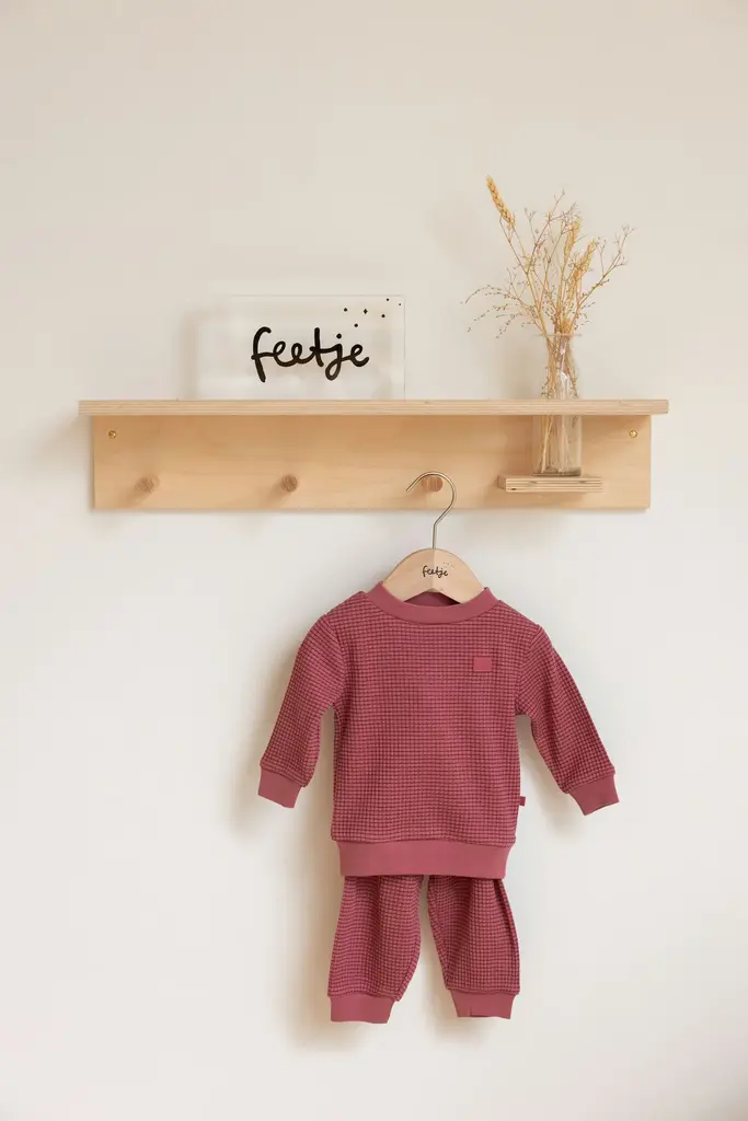 Feetje Feetje Wafel Pyjama - Berry