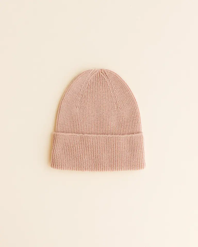 Hvid Hvid Beanie - Rose