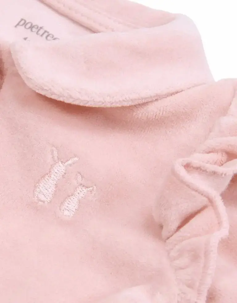 Poetree Kids Poetree Babypakje Velours Ruffle - Blush Pink