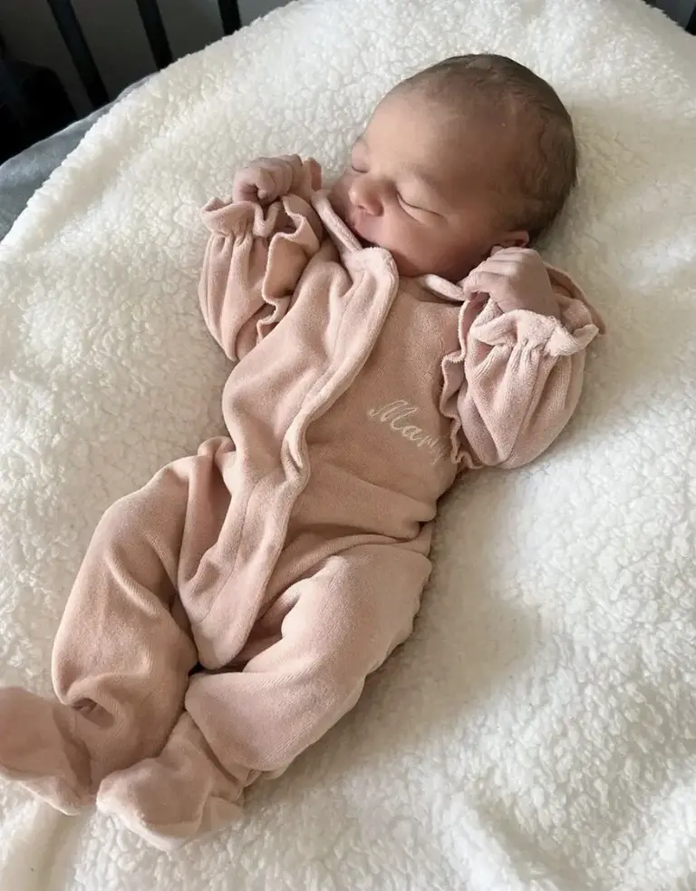 Poetree Kids Poetree Babypakje Velours Ruffle - Blush Pink