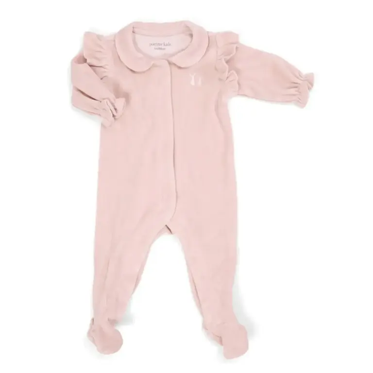 Poetree Kids Poetree Babypakje Velours Ruffle - Blush Pink