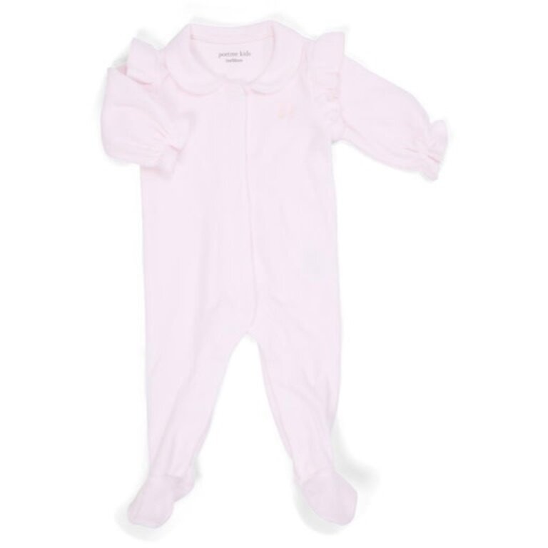 Poetree Kids Poetree Babypakje Velours Ruffle - Light Pink