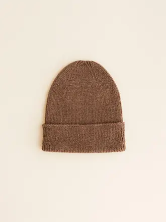 Hvid Hvid Beanie - Mocca