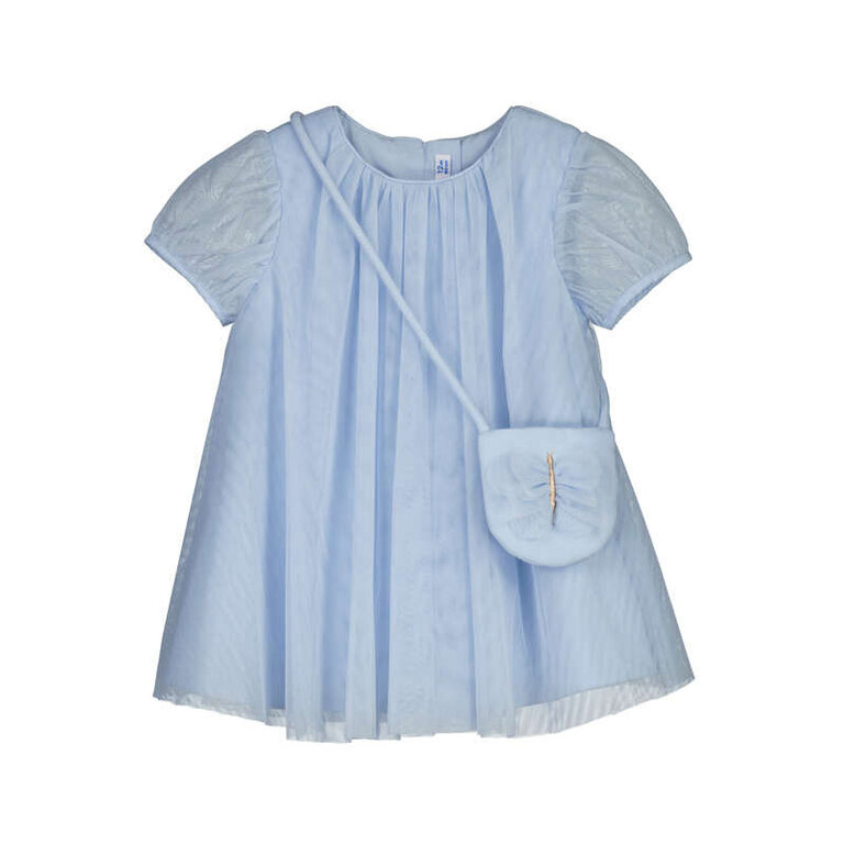 Mayoral Mayoral Tulle Dress w/ bag - Sky