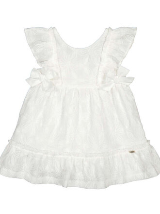Mayoral Mayoral Embroidered Dress - White