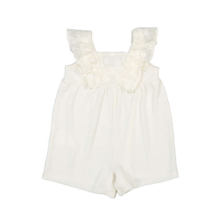 Mayoral Mayoral Jumpsuit With Guipure Lace - Natural