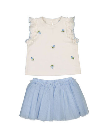 Mayoral Mayoral Tulle Skirt Set - Sky
