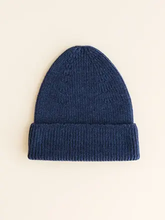 Hvid Hvid Beanie - Blue